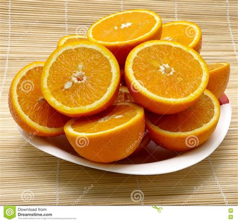 Sliced Ripe Juicy Oranges Closeup Stock Image Image Of Closeup Fresh