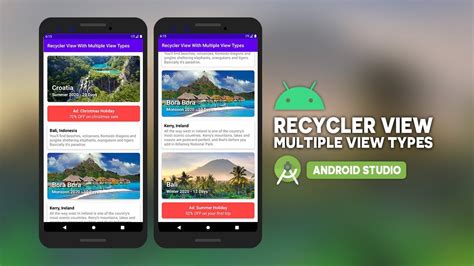 Android Recycler View With Multiple View Types Using Android Studio And Java