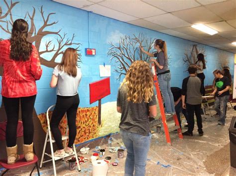 Art Club Creates Mural At New Albany School During Winterfest Ships Log