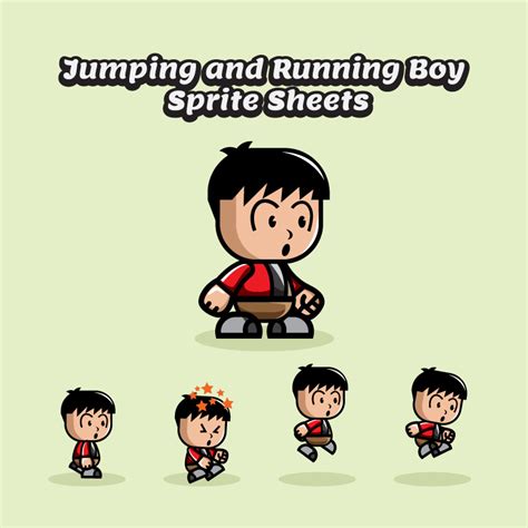 Running And Jumping Kid Sprite Sheets