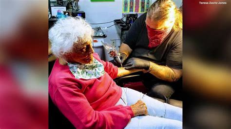 Wkrg Biker Granny Gets First Tattoo At 100 Years Old