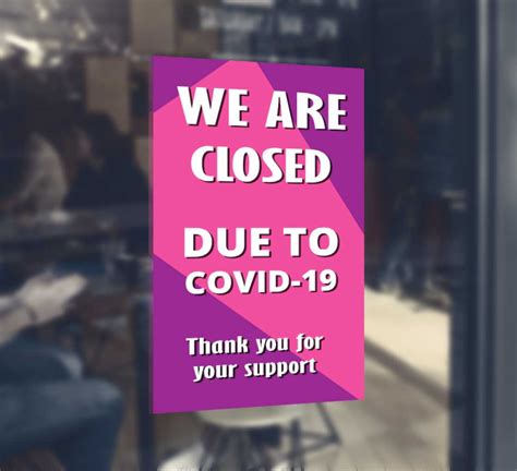 Shop We Are Closed Custom Window Decals Bannerbuzz Australia
