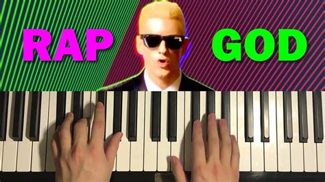 How To Play Rap God By Eminem Piano Tutorial Lesson Youtube