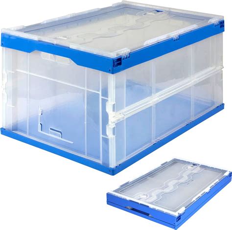 Mount It Folding Plastic Storage Crate Collapsible Utility