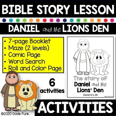 Bible Story Activities Daniel And The Lions Den In 2020 Bible