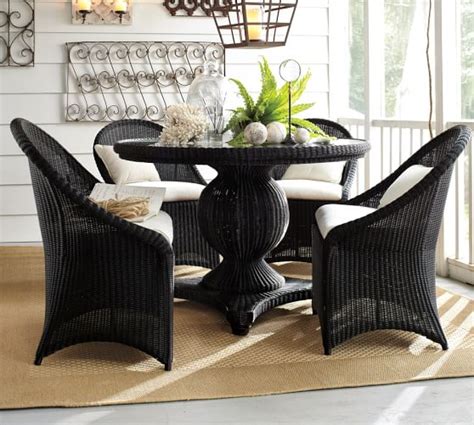 $11.00 5 table mirror, 12 x 12. Palmetto All-Weather Wicker Round Pedestal Dining Table ...