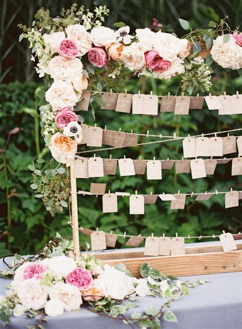 12 Beautiful Ways To Display Your Wedding Table Plan Weddingsonlineae