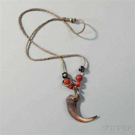 Plains Bear Claw Amulet Necklace Native American Regalia Native American Crafts Native