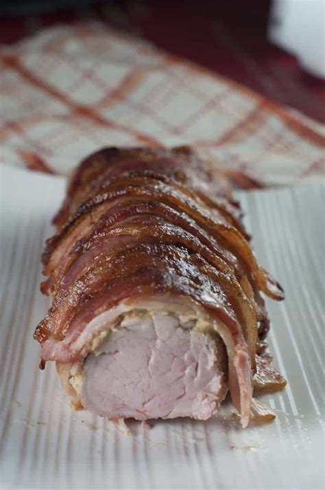 Bake in a 300 degree oven for two to three hours. Succulent Bacon Wrapped Pork Tenderloin