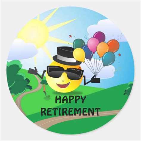 Happy Retirement From Cool Classic Round Sticker Zazzle