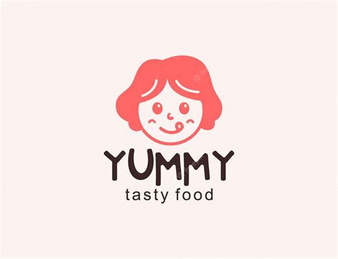 Premium Vector Cute Girl Yummy Logo Design Template