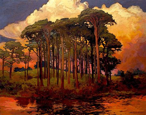 Riverbank Pines Giclee Fine Art Print Of Original Painting