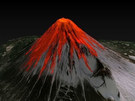 3d Lava Volcano Eruption Cgtrader