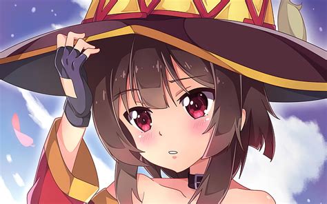 Megumin Sombrero De Bruja Kono Subarashii Sekai Ni Shukufuku Wo Konosuba Fondo De Pantalla