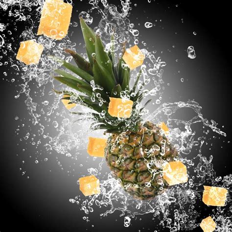 Pineapple Water Splash Stock Image Image Of Color Liquid 11460865