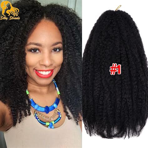 18inch Synthetic Marley Braids Hair Cheap Fluffy Marley Hair Crochet Braids Ombre Jumbo Afro