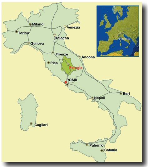 Images And Places Pictures And Info Perugia Map