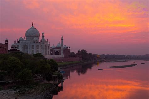 Taj Mahal And Yamuna River At Sunset 1 Photograph By Adrian Pope