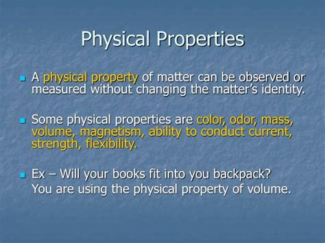 Ppt Chemical And Physical Properties Of Matter Powerpoint
