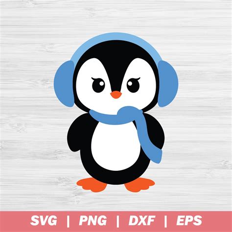 Penguin Svg Vector Penguin Penguin Png Cute Penguin Svg Etsy Finland