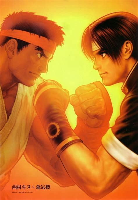ryu vs kyo capcom vs snk by shinkiro video game posters video game