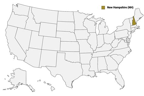 New Hampshire Counties Map Mappr