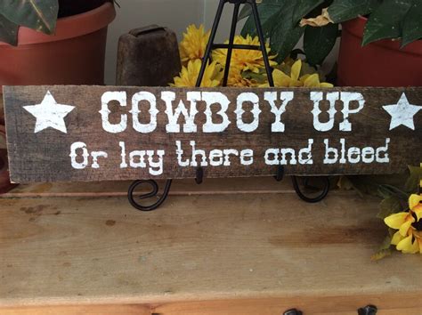 Western Sign Western Home Decor Cowboy Up Cowboy Sign Etsy