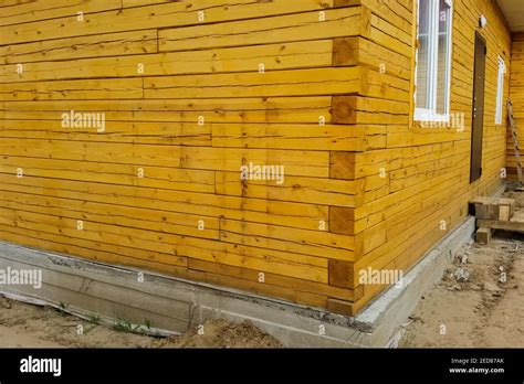 Constructed From A Wooden Log House Wooden House Stock Photo Alamy