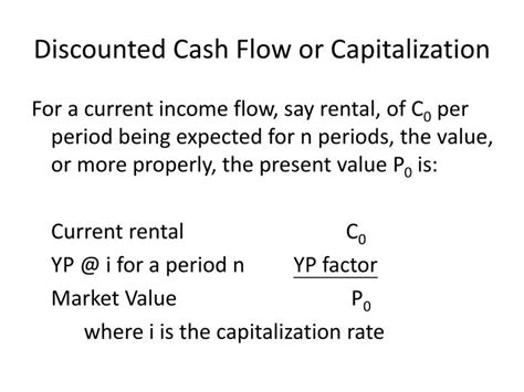 Ppt Discounted Cash Flow Or Capitalization Powerpoint Presentation