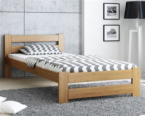Save on bed frames at walmart. AP03 Single Wooden Bed Frame 90x190, 3FT - Oak | Simple ...