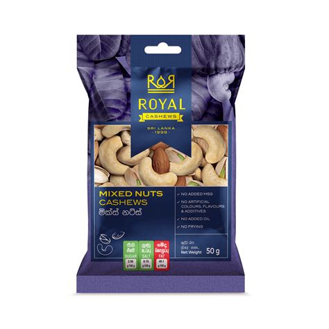 50g Mixed Nuts Pack Royal Cashews