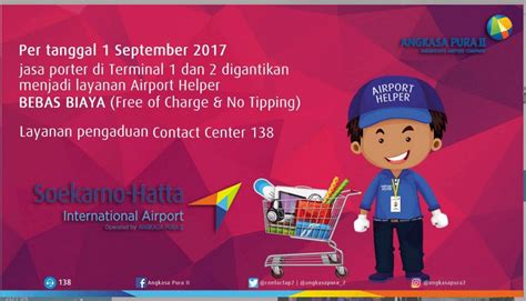 Sampai di jakarta bagaimana, mau naik transportasi bandara soekarno hatta apa? Lowongan Porter Bandara Soekarno Hatta / Pengumuman Kini Layanan Porter Bandara Soetta Gratis ...