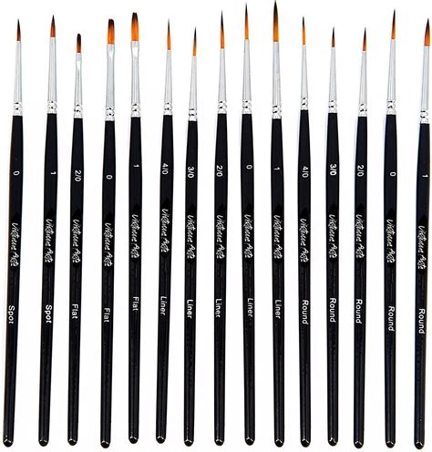 Virtuoso 15 Piece Fine Paintbrushes Handmade Detail Paint Brush Set