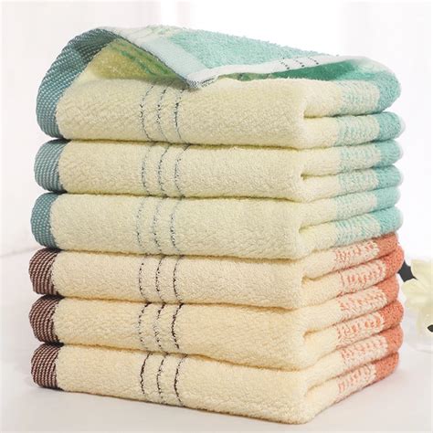 Authentic 100 Cotton Towel Fabric Super Absorbent Double Color Striped