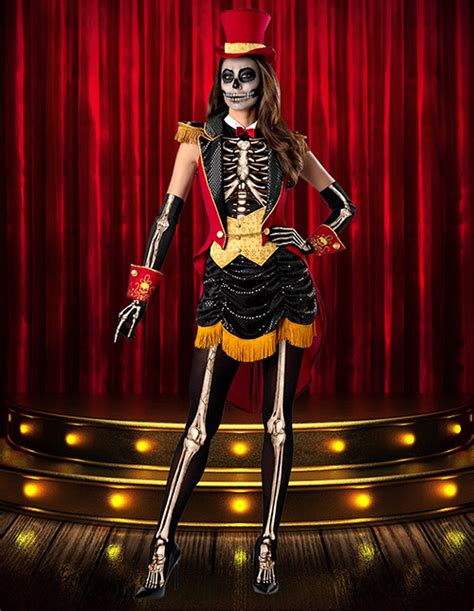 Ringmaster Costume Adult Scary Circus Creepy Halloween Fancy Dress