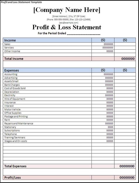 Simple Business Accounting Spreadsheet —