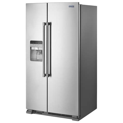 Maytag 25 Cu Ft Side By Side Refrigerator In Stainless Steel