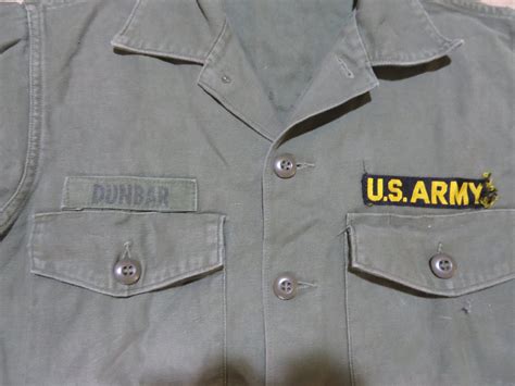 Vintage Military Army Vietnam Era Mans Uniform Shirt Cotton Etsy