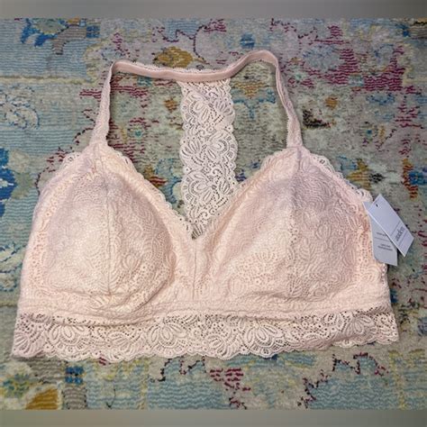Auden Intimates And Sleepwear Nwt Auden Light Pink Lace Lightly Lined