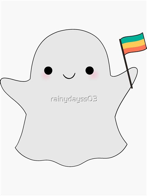 Pansexual Flag Ghost Sticker For Sale By Rainydayss03 Redbubble