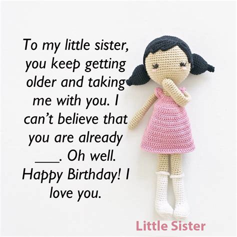 What ____ mary for her birthday? Happy Birthday Wishes for Little Sister - New Birthday Wishes