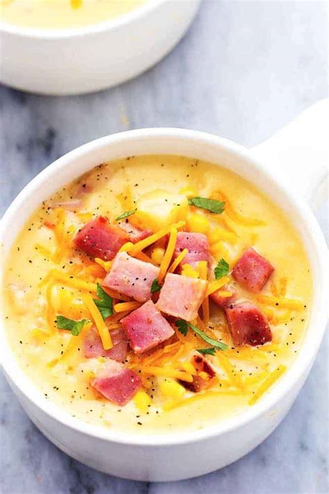 Ham And Potato Cheddar Soup Infoodita