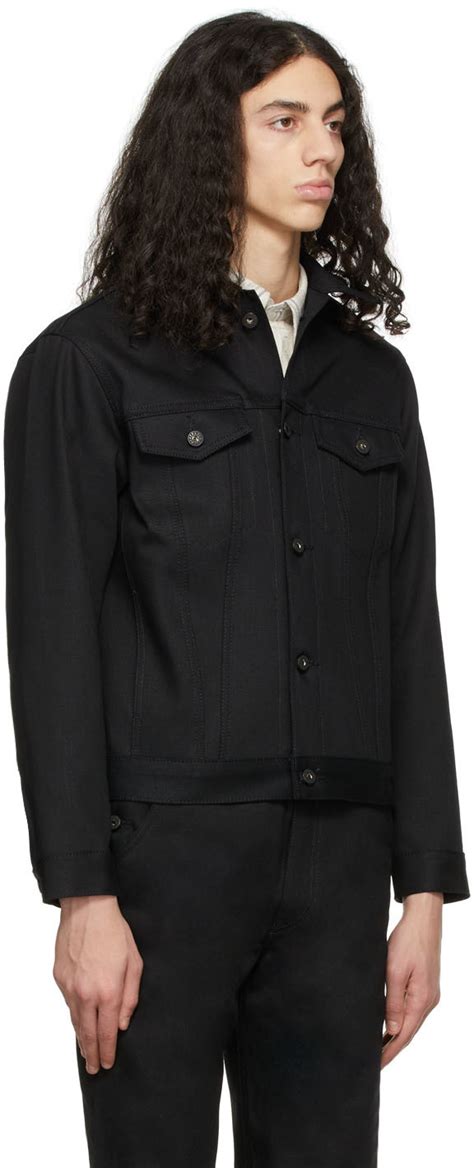 Naked Famous Denim Black Selvedge Denim Jacket 210 SSENSE Lookastic