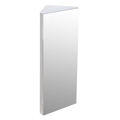 Lamptrai stainless steel mirror corner mount frameless 1 door medicine cabinet with 2 shelves (set of 2) by ebern designs. Infinity X Corner 12 in. W x 31-1/2 in. H Surface Wall ...