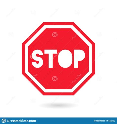 Maybe you would like to learn more about one of these? Stop Sign. Simple Isolated Red Octagon Shape Stock Vector ...