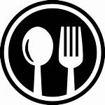 Fork Eat Symbol Spoon Circle Icon Restaurant