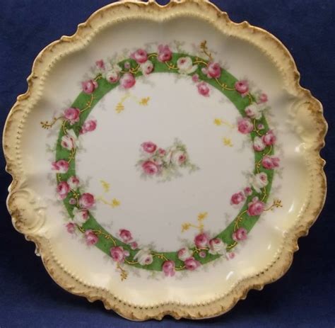 Coronet Haviland Limoges France Cabinet Plate Pink Roses Porcelain Hand