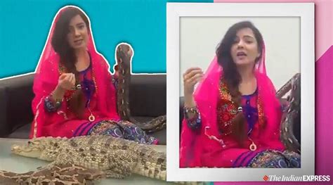 Pakistani Singer Rabi Pirzada Threatens India With Reptiles Leaves