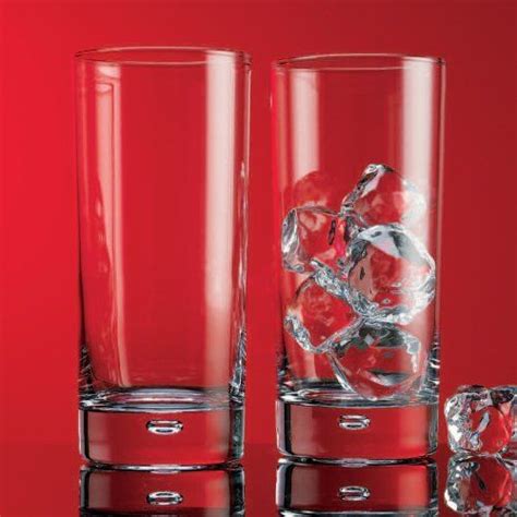 Highball Glasses Set Of 4 By Home Essentials And Beyond 17 Oz Drinking Glasses Red Series Heavy