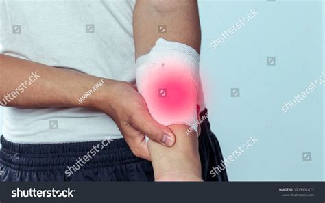 Wounds Armbandages Hand Wound Pain Medicine Stock Photo 1213901473